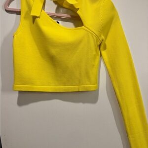 BCBGMaxAzria Bright Yellow Crop Top